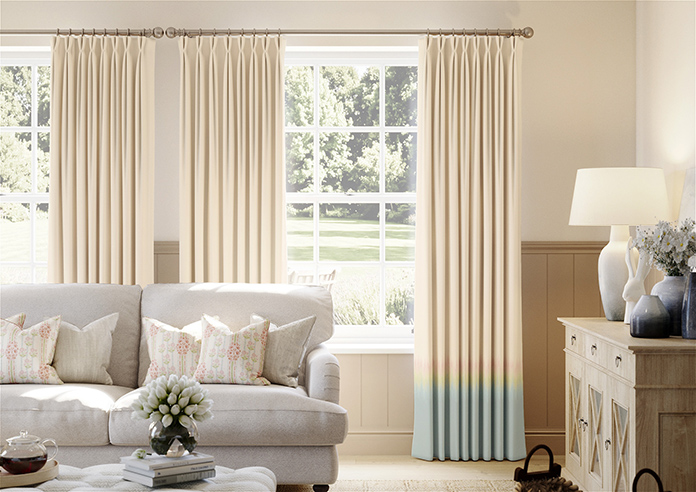 Petal & Block Monsoon Mist, Dhara - Made to Measure Curtains - Image 3